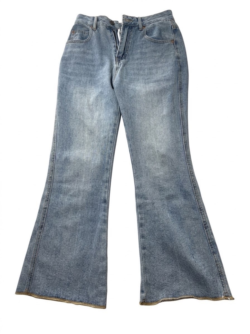 Light Blue Flare Jeans - High-Rise Wide Leg